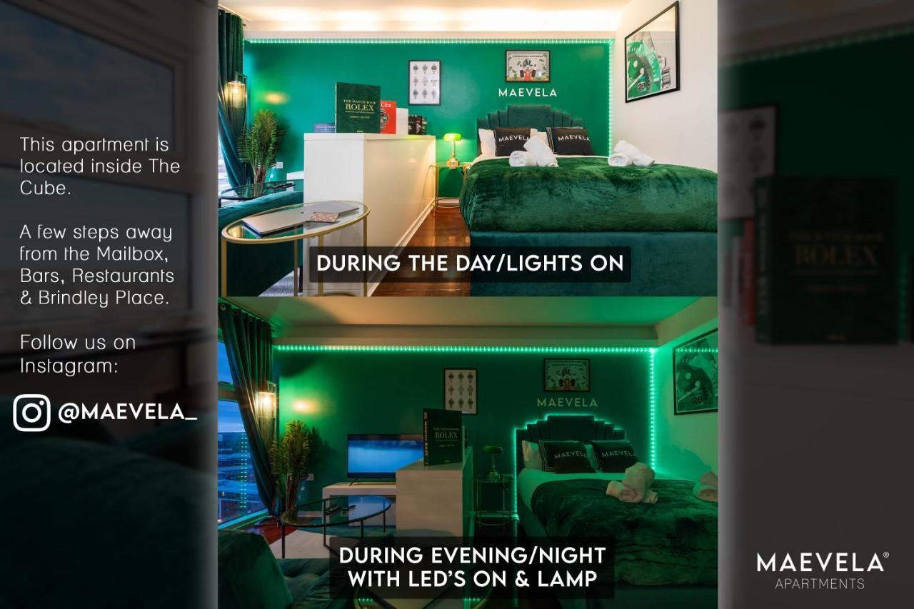Maevela Apartments - Top Floor Rolex Themed Studio Apt Inside The Cube, Mailbox - Free Netflix & Wifi Birmingham Bagian luar foto